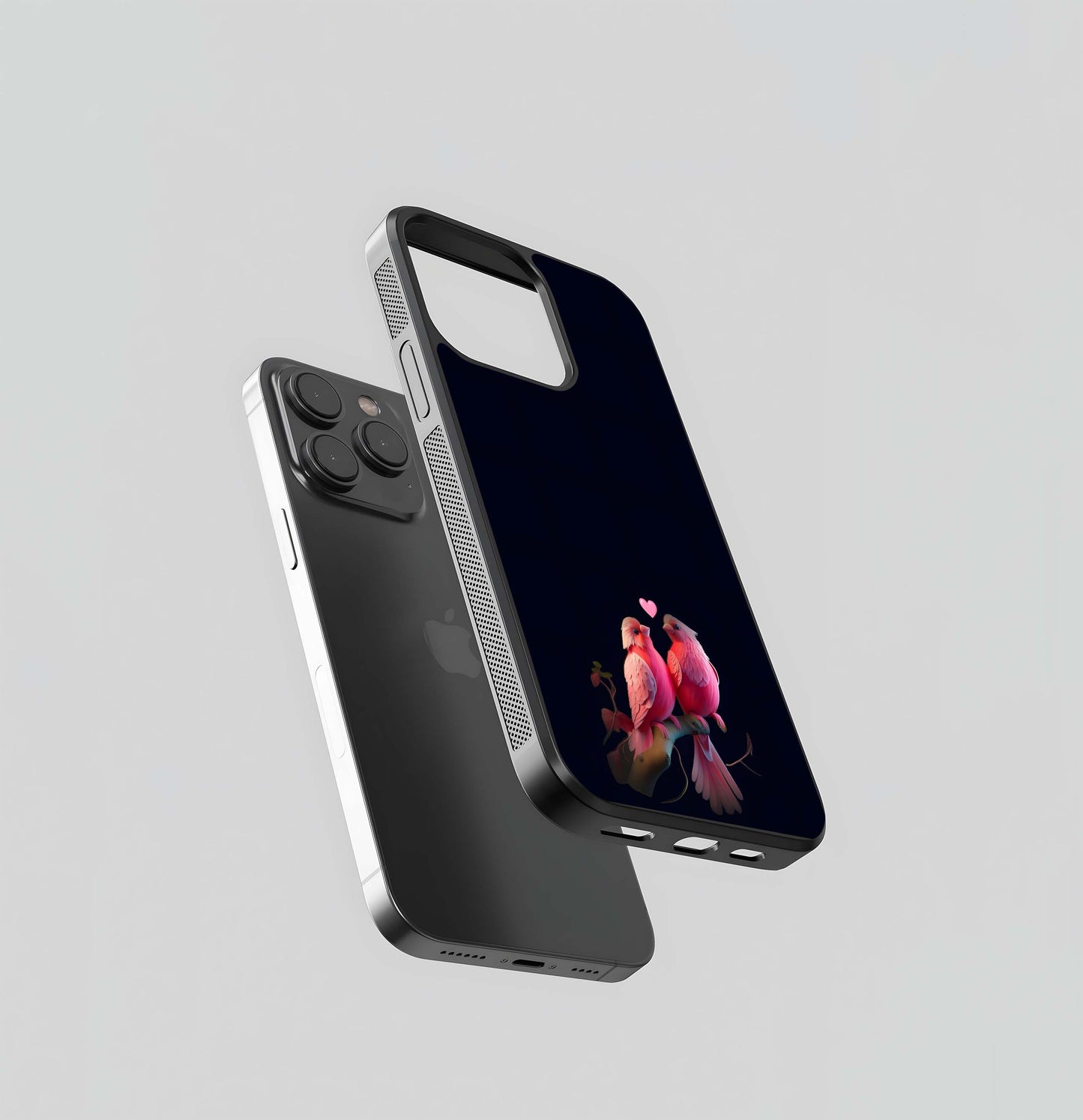 Crimson Songbird Sweethearts Glass Case