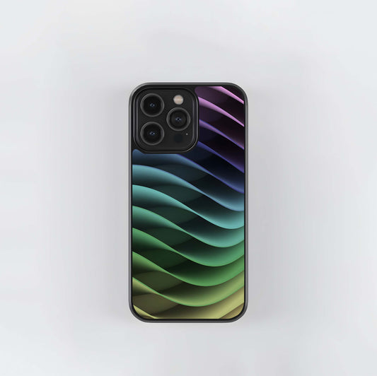 Rainbow Shutter Waves Glass Case