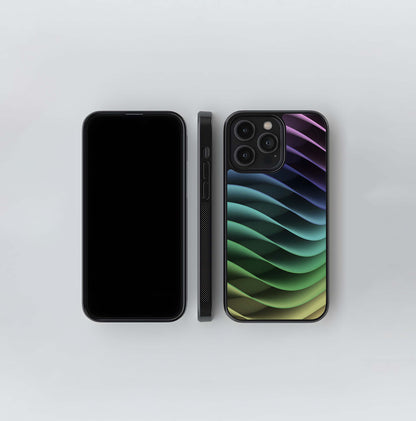 Rainbow Shutter Waves Glass Case