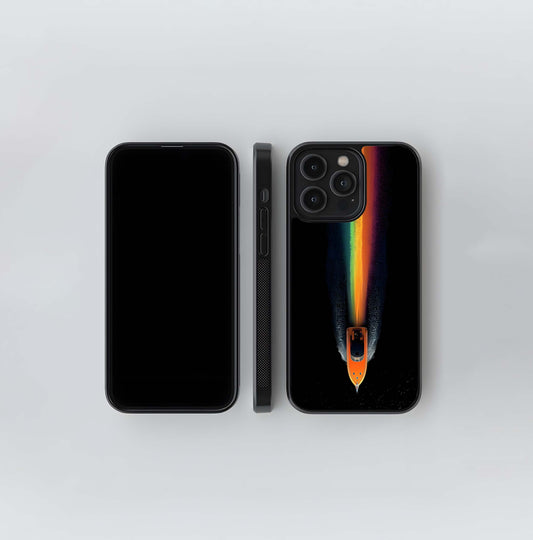 Rainbow Wake Speedboat Glass Case