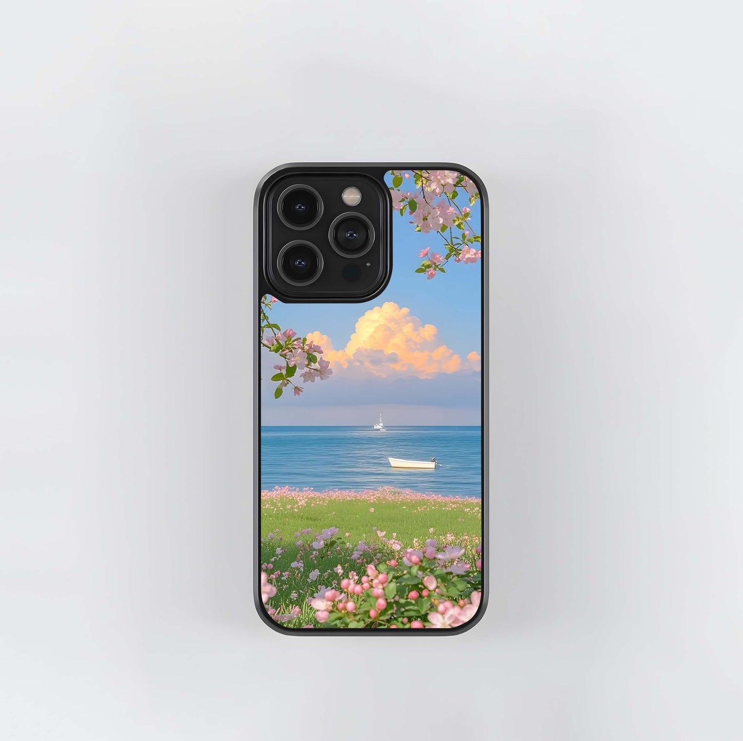 Blossom Coastline Meadow Glass Case