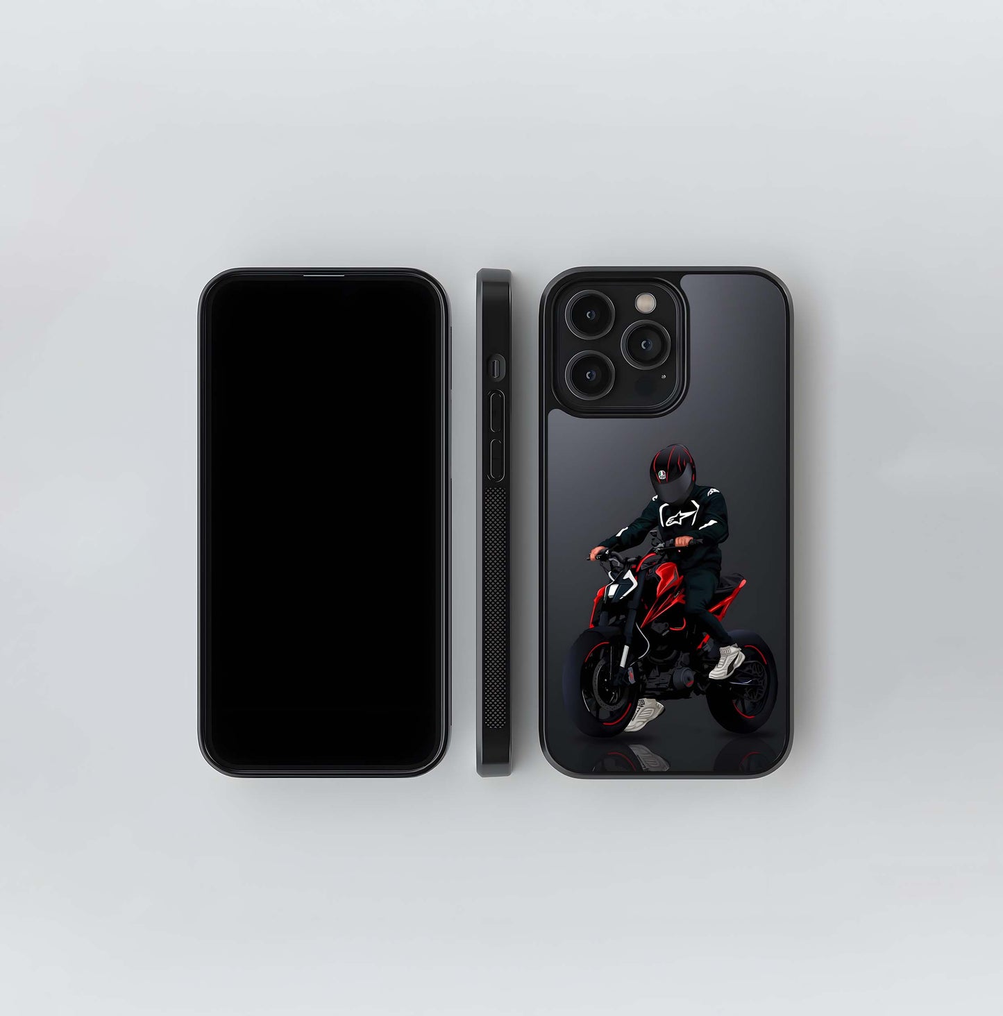 Red Duke Stylized Ride Glass Case