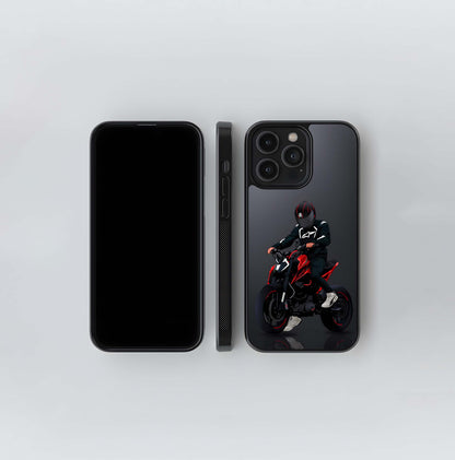 Red Duke Stylized Ride Glass Case