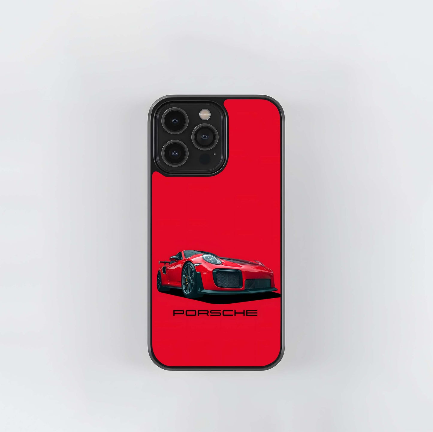 Red Porsche GT2 Poster Glass Case