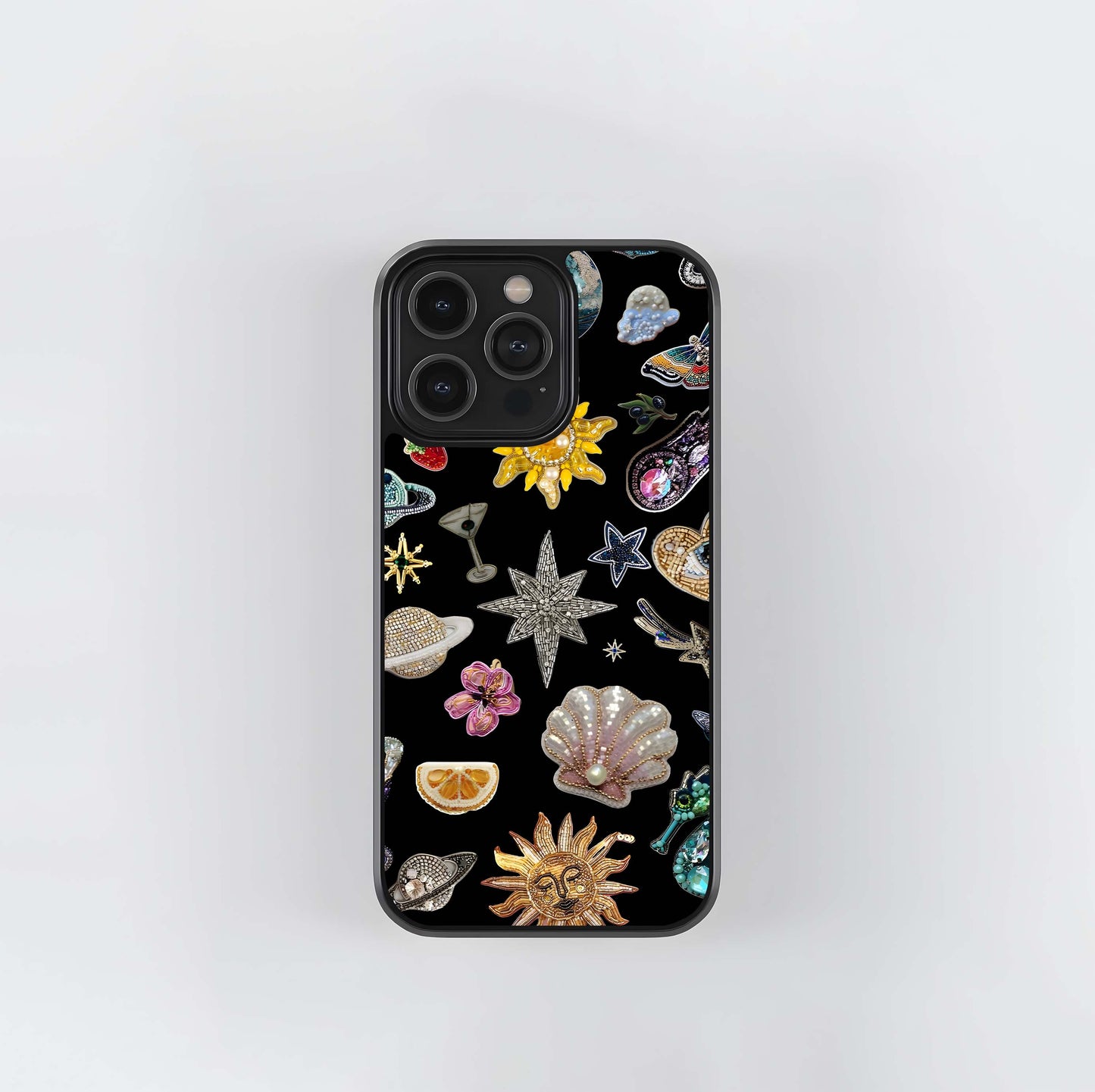 planetary and nature charms Glass Case