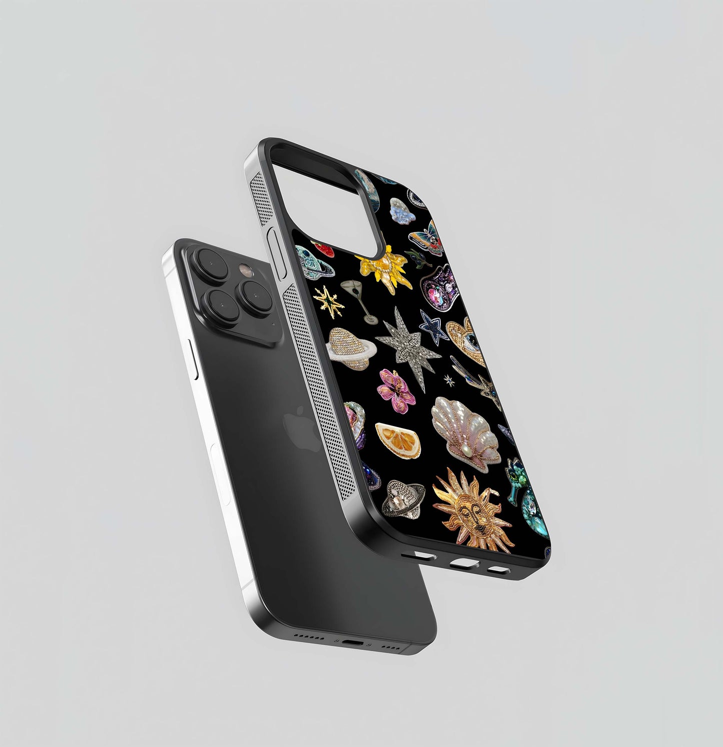 planetary and nature charms Glass Case