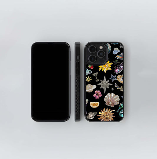 planetary and nature charms Glass Case