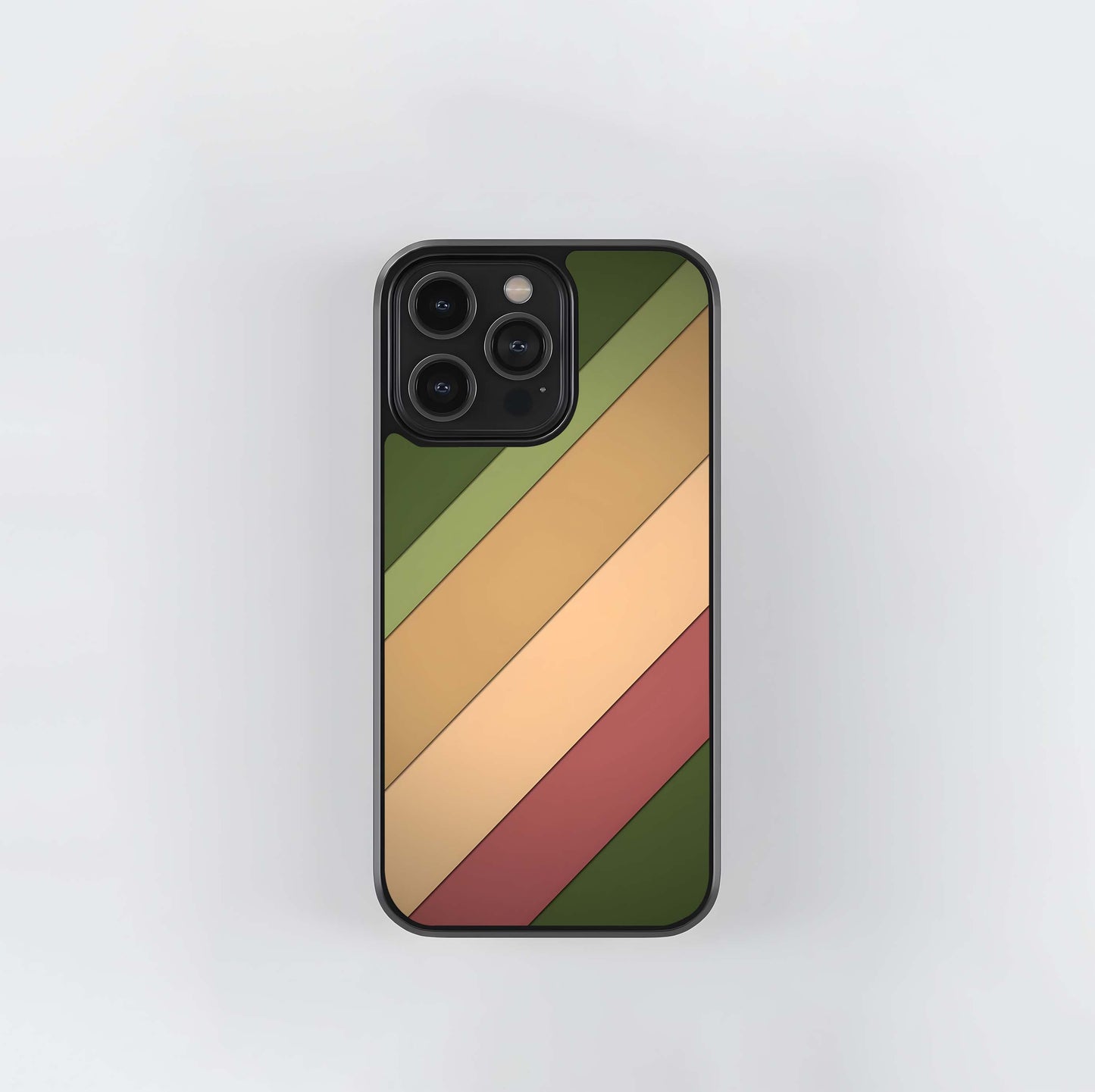 Retro Diagonal Stripes Glass Case