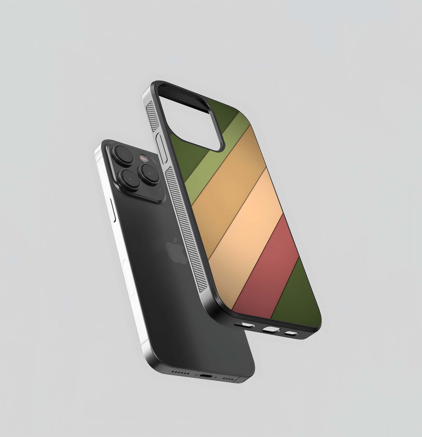 Retro Diagonal Stripes Glass Case