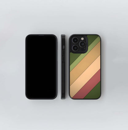 Retro Diagonal Stripes Glass Case