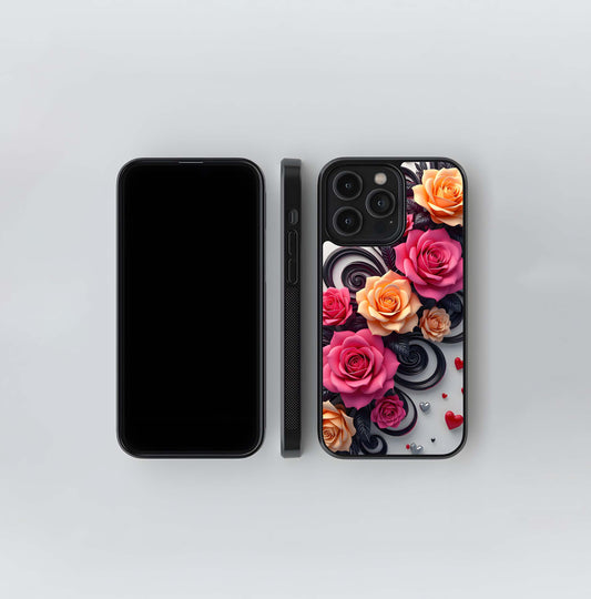 Rose and Scroll Harmony Glass Case