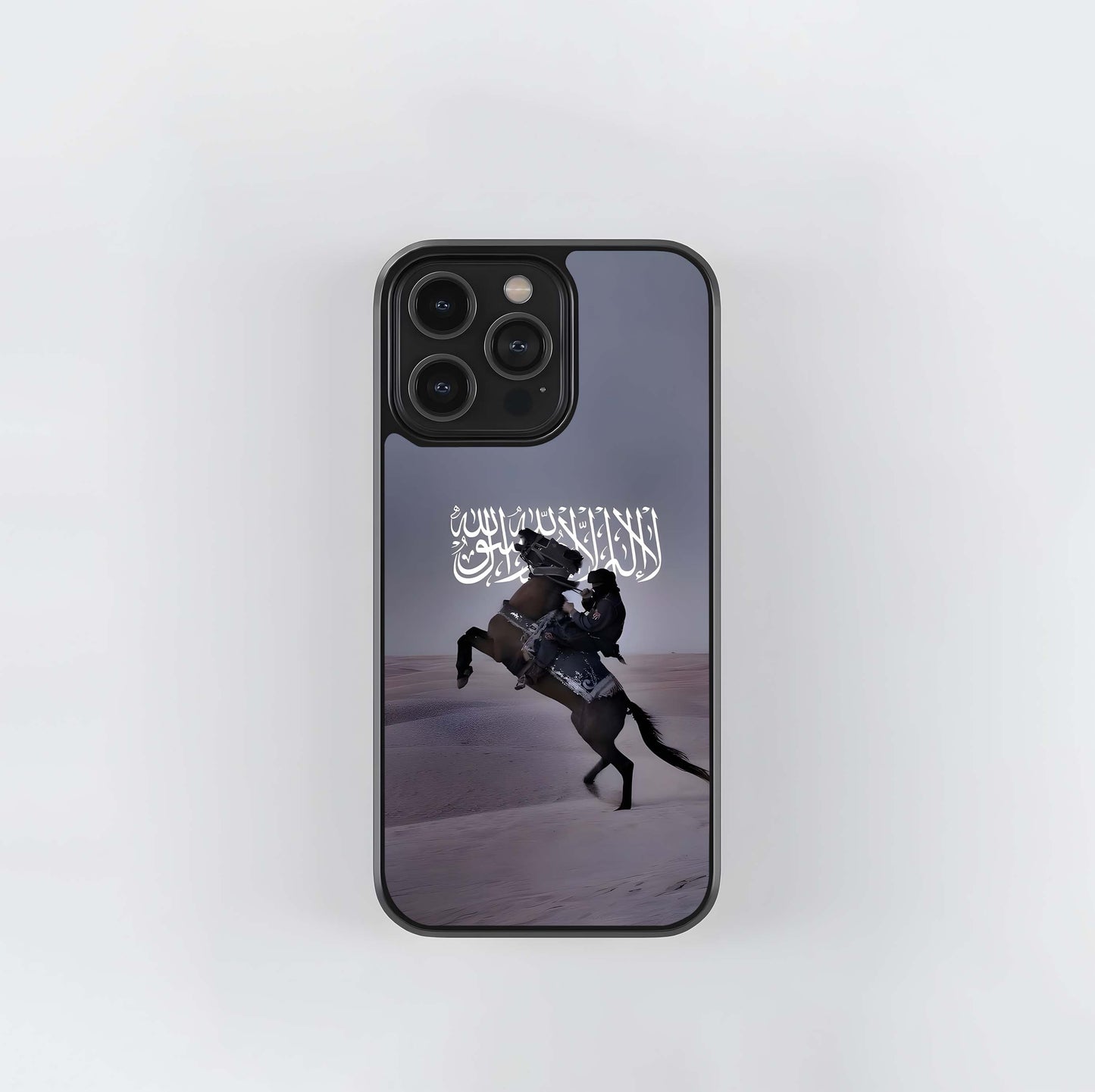 Desert Horseman Calligraphy Glass Case