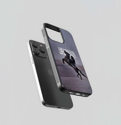 Desert Horseman Calligraphy Glass Case