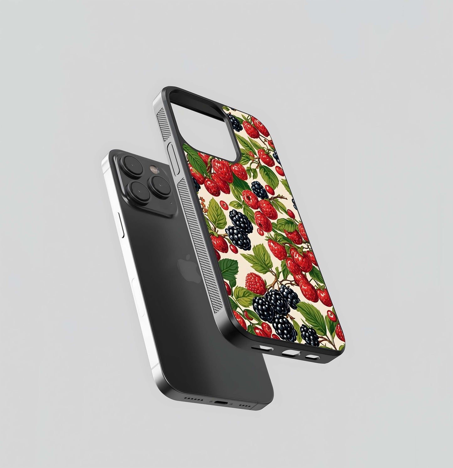 Mixed Berry Collage Glass Case