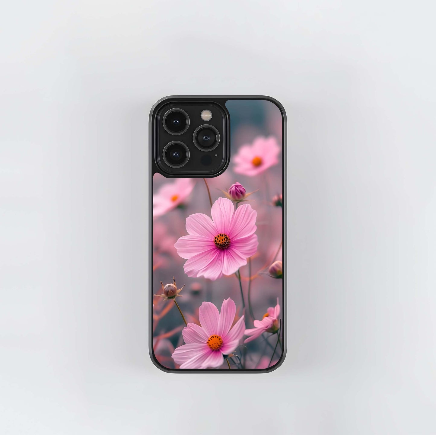 Rose-Tinted Cosmos Field Glass Case