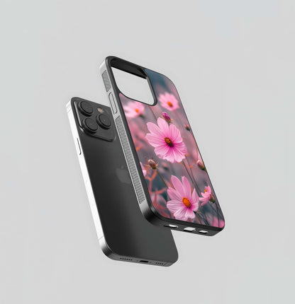 Rose-Tinted Cosmos Field Glass Case