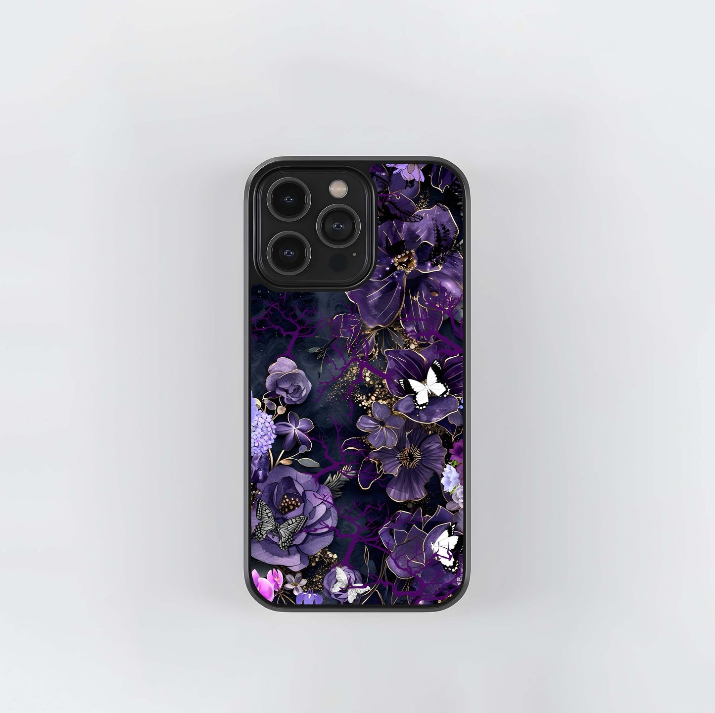 Royal Midnight Bloom Glass Case