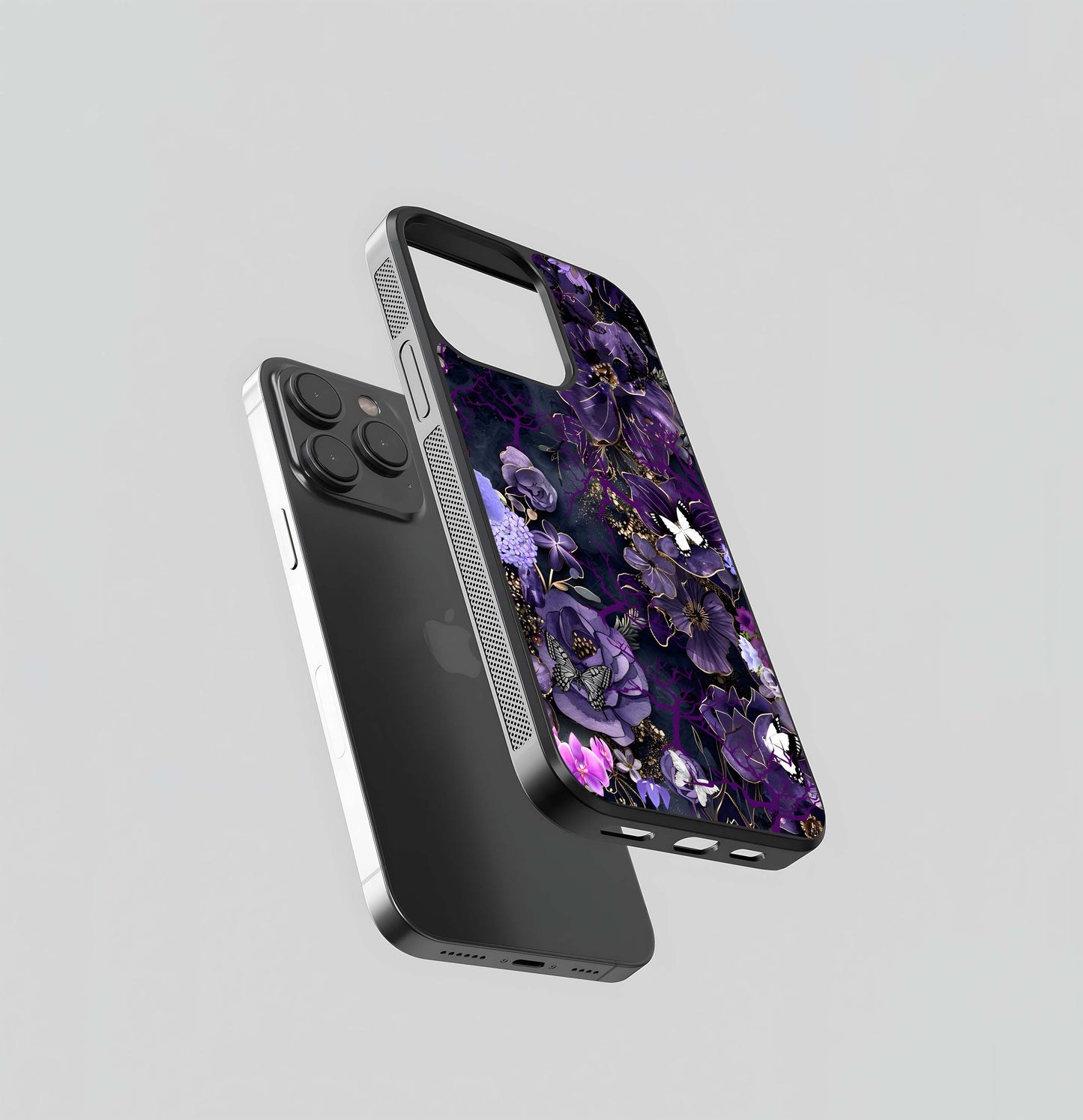 Royal Midnight Bloom Glass Case