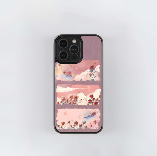 Watercolor Pastel Landscape Abstract Glass Case
