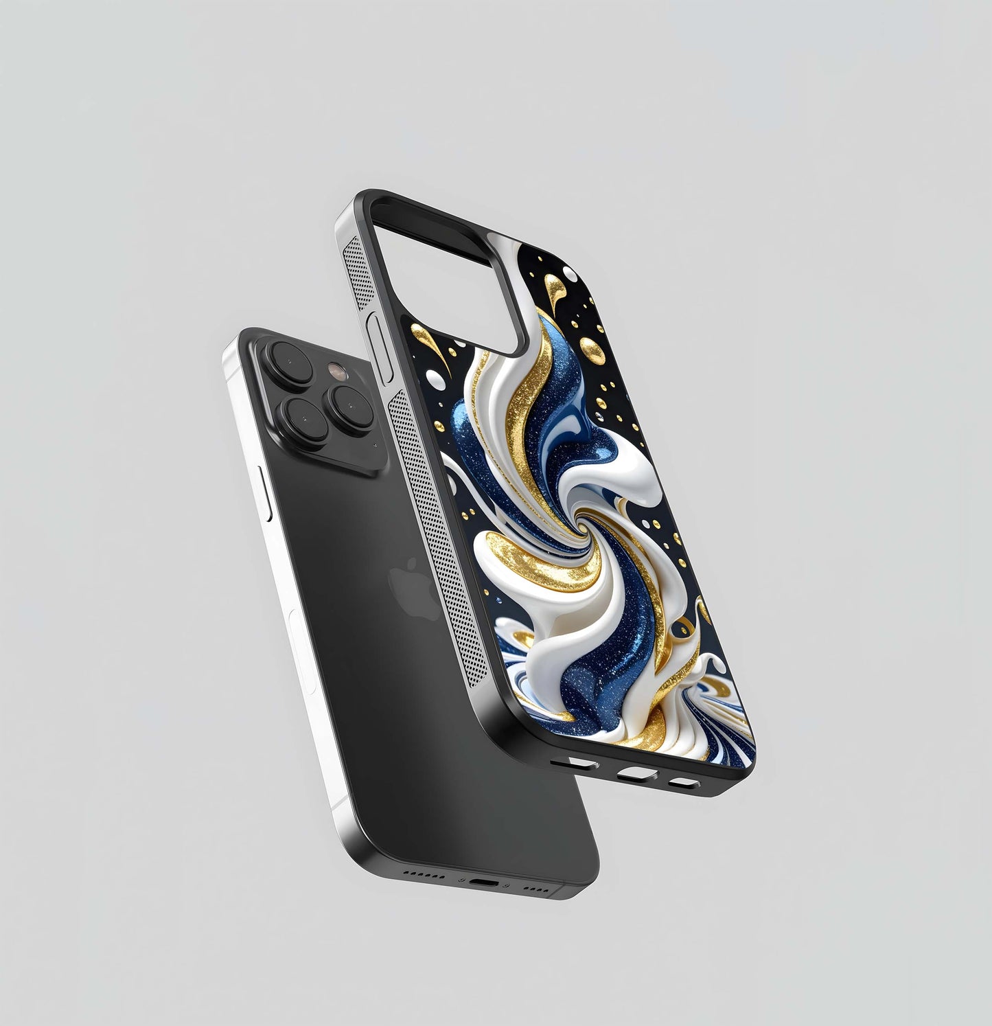 Royal Swirl Cream Glass Case