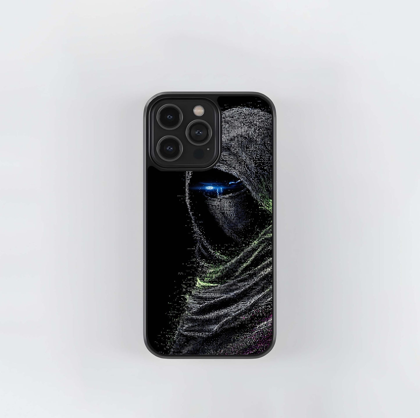 Digital Glitch Assassin Glass Case