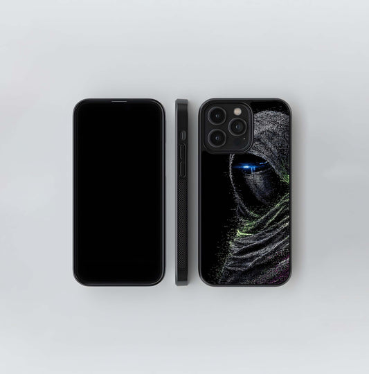 Digital Glitch Assassin Glass Case