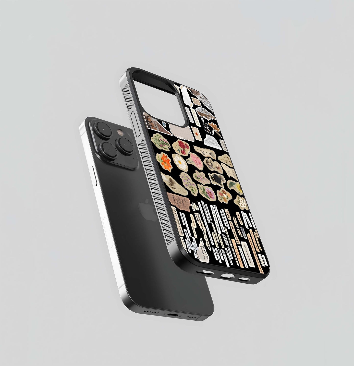 Scrapbook Ephemera Sticker Sheet Glass Case