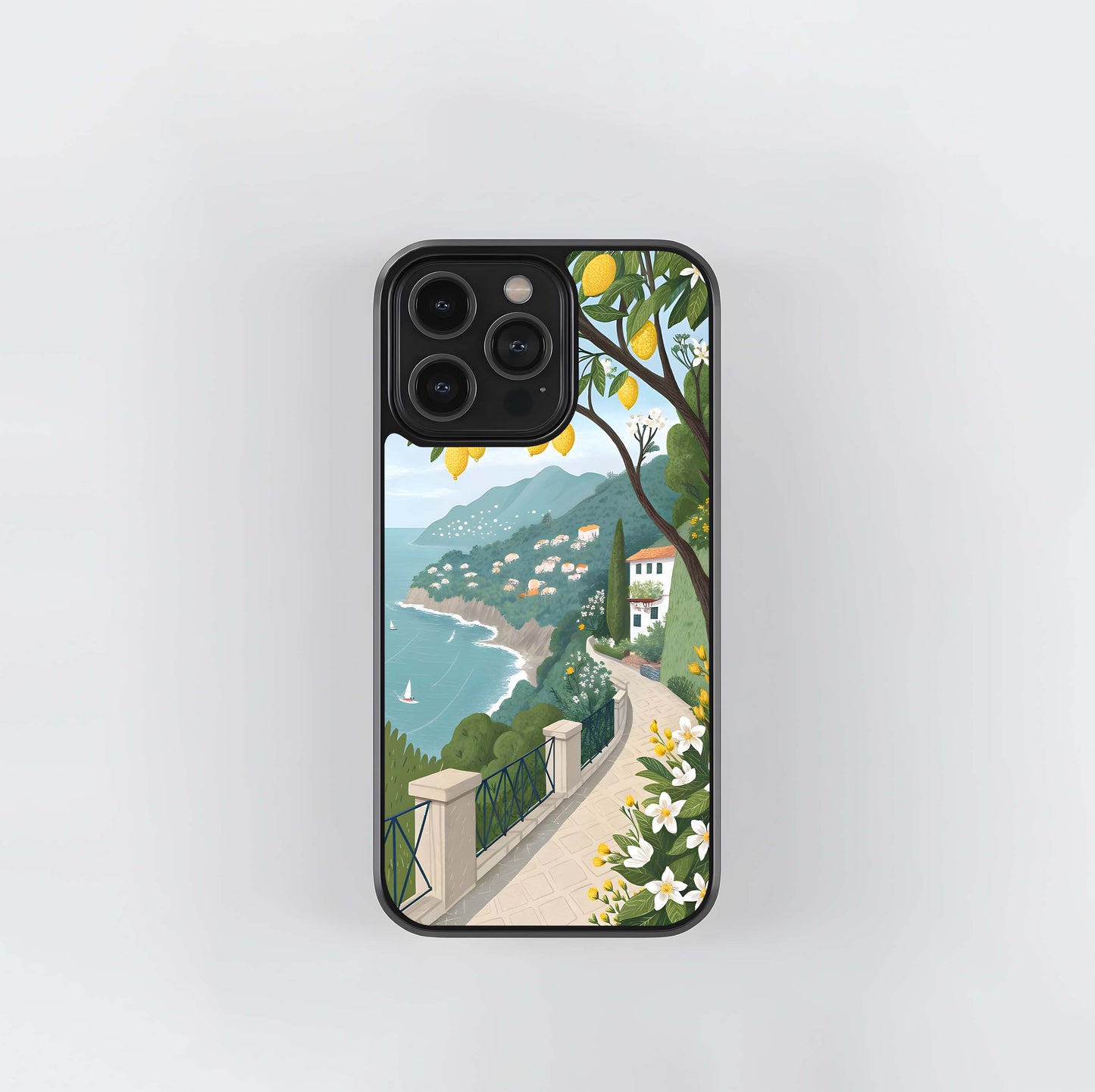 Amalfi  Coast Lemons Glass Case