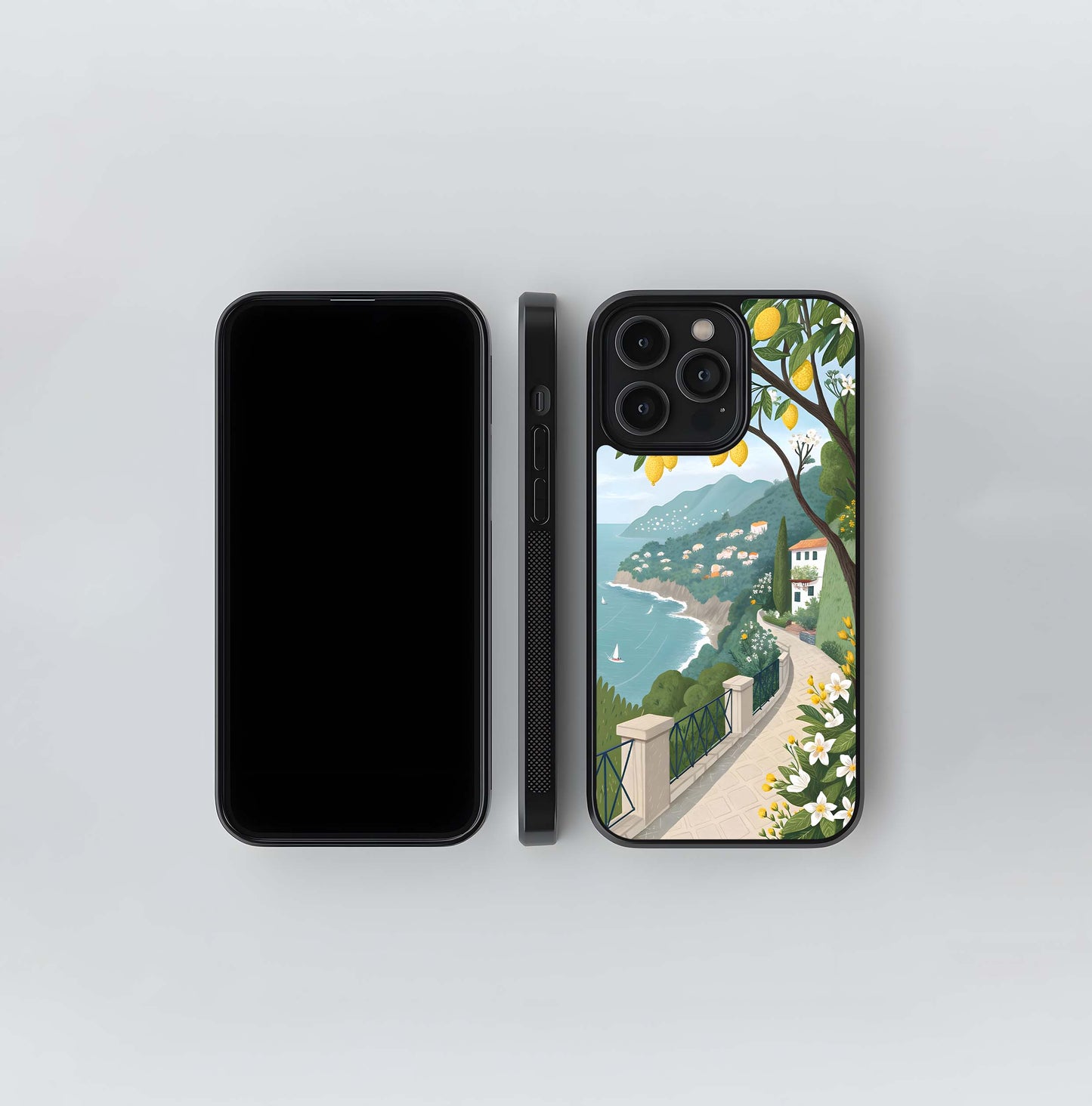 Amalfi  Coast Lemons Glass Case
