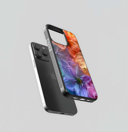 Sheer Petal Floral Gradient Glass Case