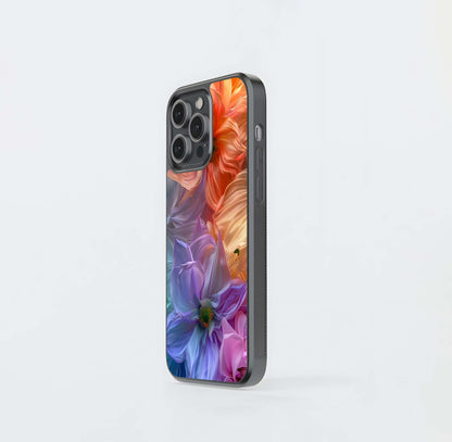 Sheer Petal Floral Gradient Glass Case