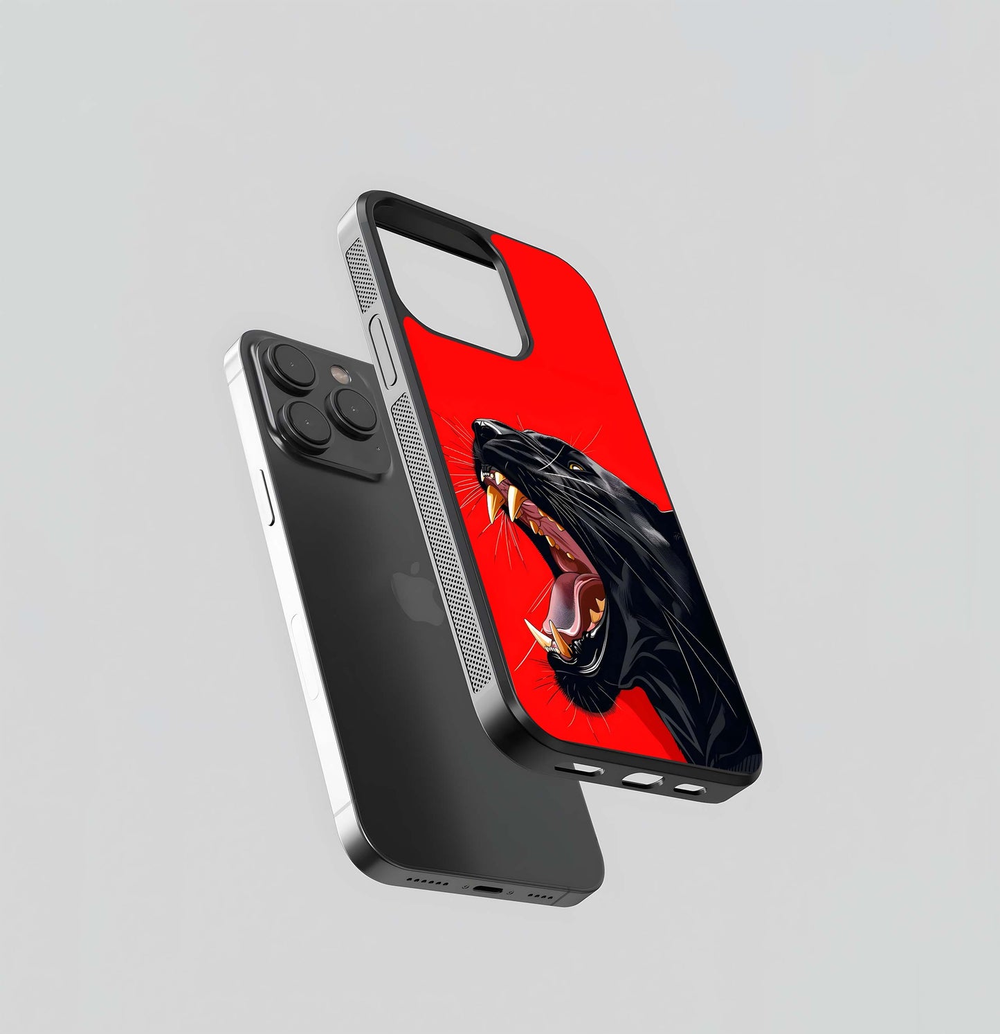 Fierce Panther Roar Glass Case
