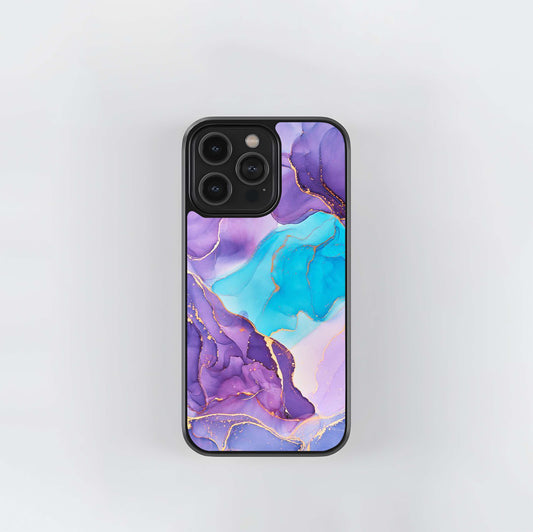 Amazing Marble Pattern With Golden Veins Glass Case