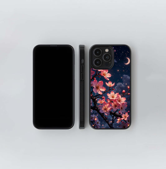 Moonlit Petal Magic Glass Case