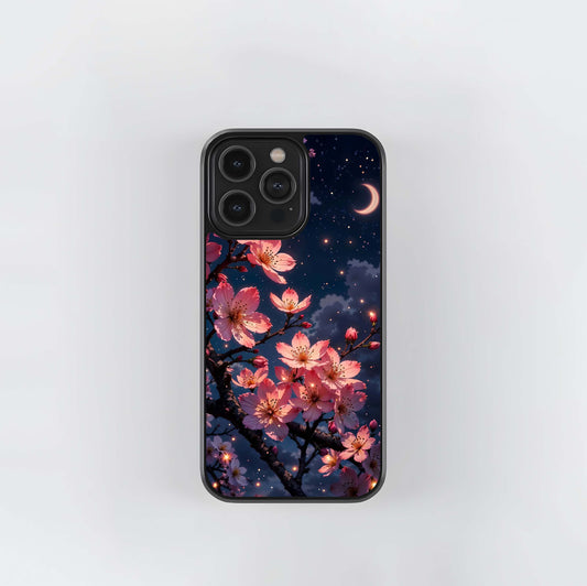 Moonlit Petal Magic Glass Case