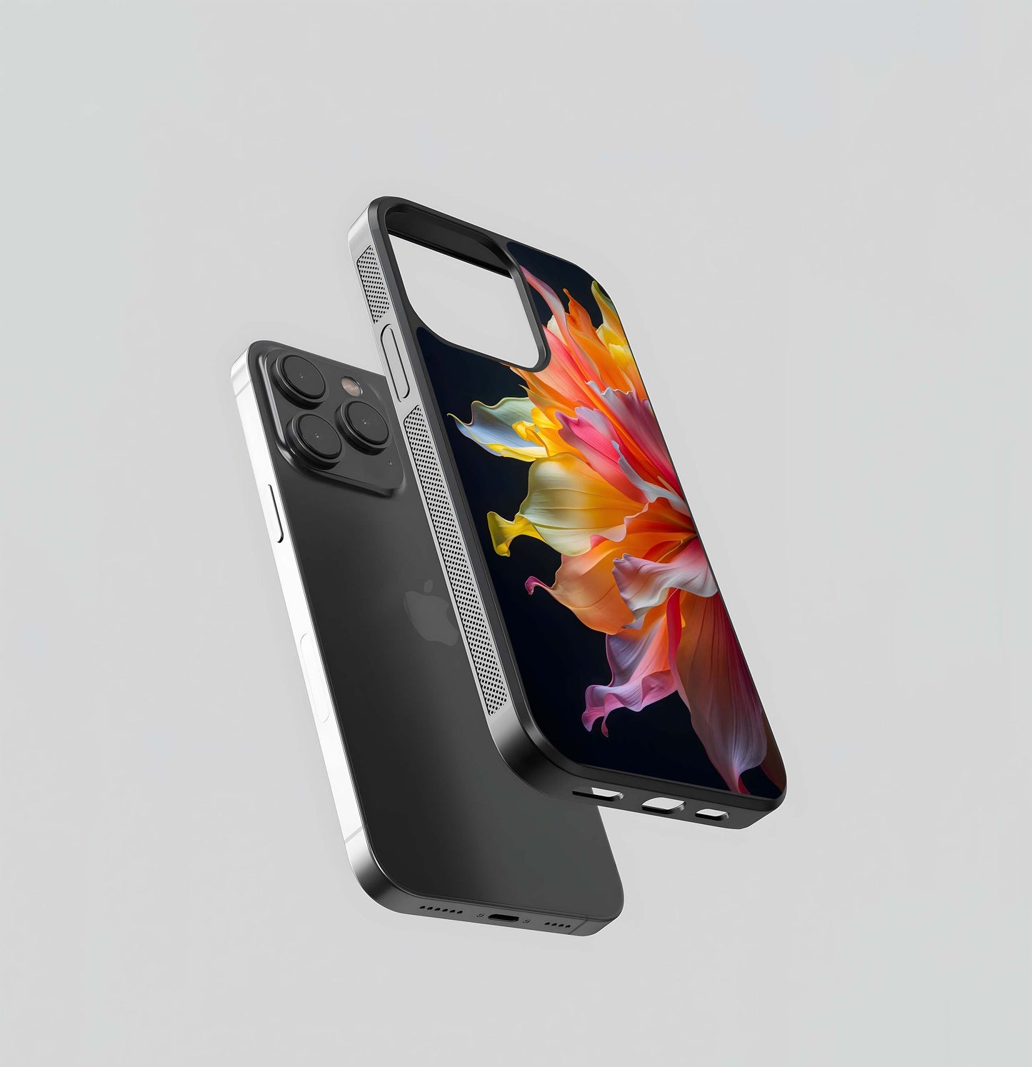 Abstract Sunset Petal Swirl Glass Case