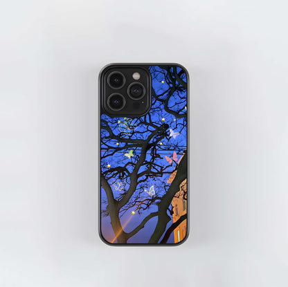 Butterfly Night Magic Glass Case