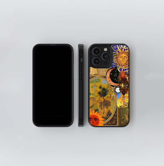 Aesthetic Shuffle Moon Glass Case