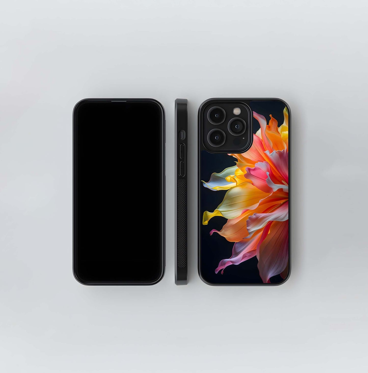 Abstract Sunset Petal Swirl Glass Case