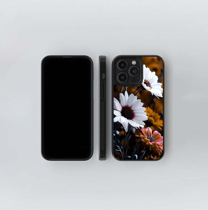 Contrasting Sepia Flora Glass Case