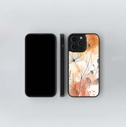 Abstract Shade Flowers Glass Case