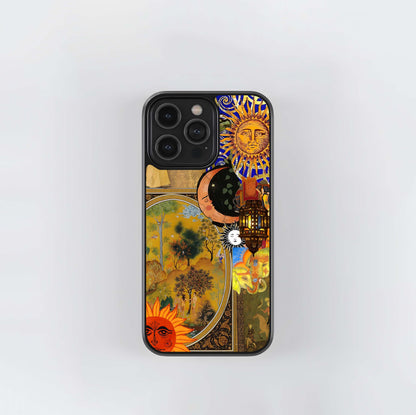 Aesthetic Shuffle Moon Glass Case