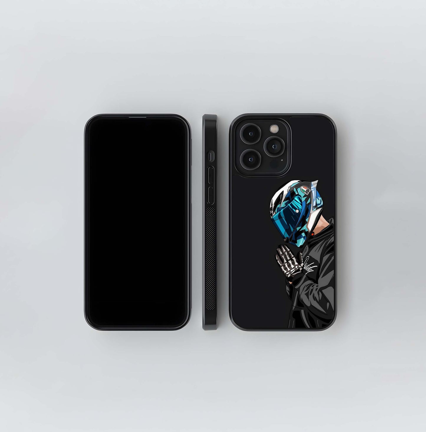 Skeleton Hand Prayer Glass Case