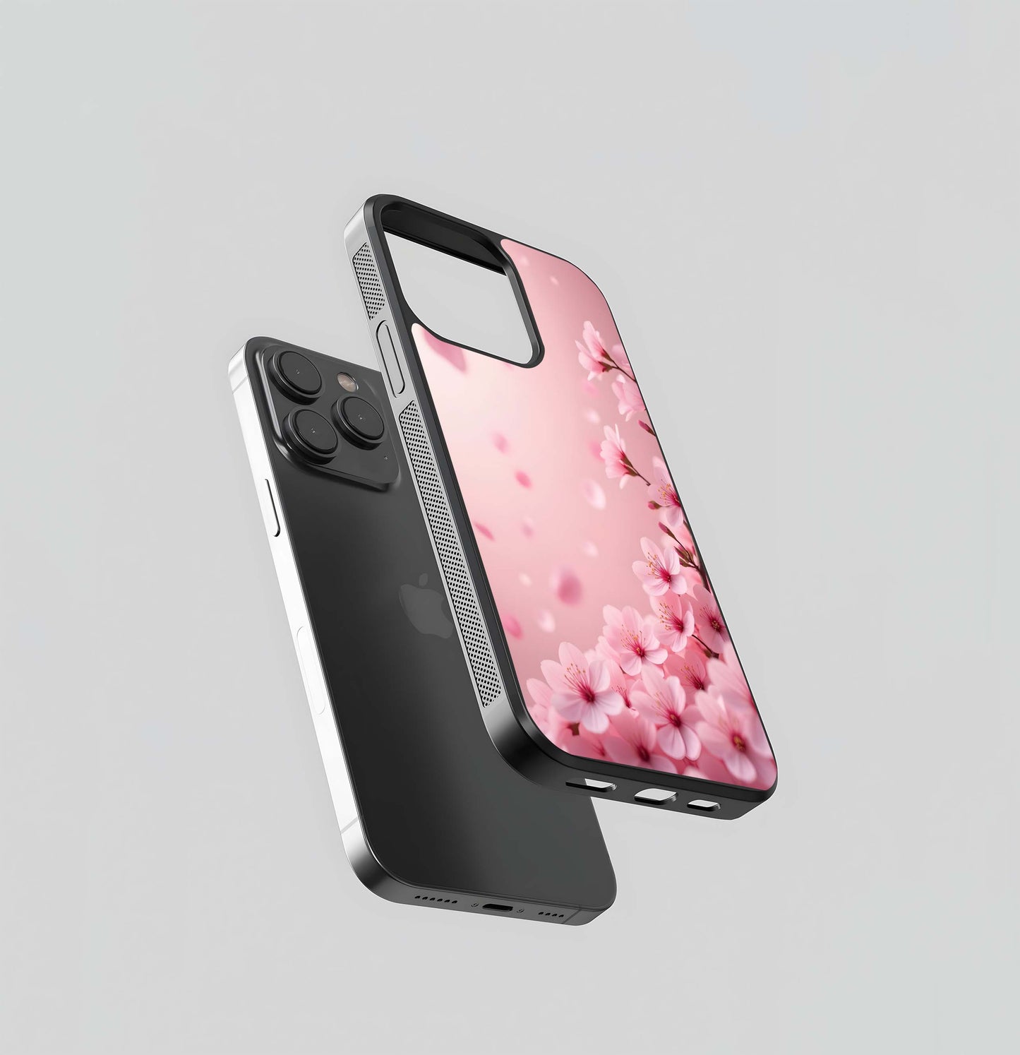 Soft Focus Cherry Petals Glass Case