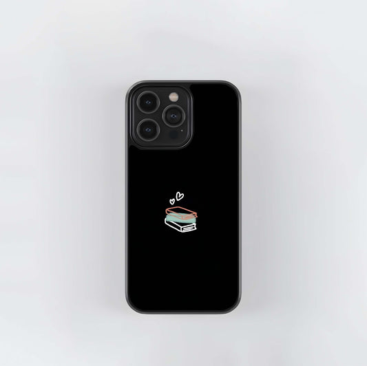 Simple Cute Character Outline Glass Case