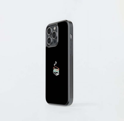 Simple Cute Character Outline Glass Case