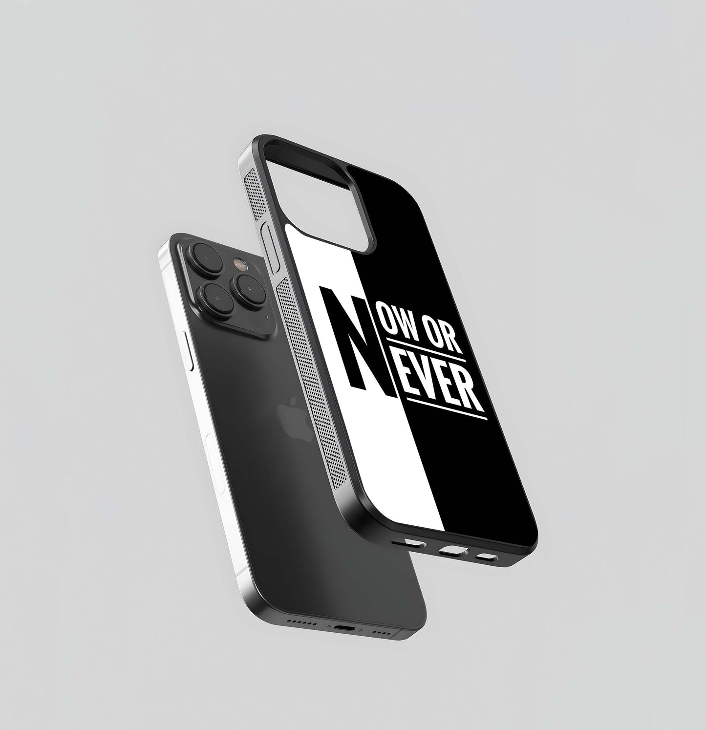 Split Black and White Motivation Glass Case