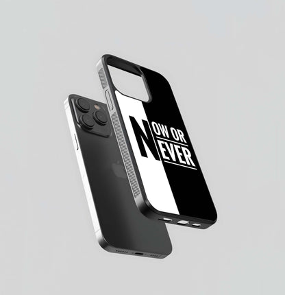 Split Black and White Motivation Glass Case