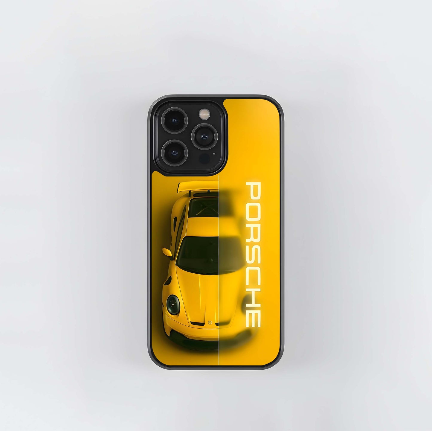 Split Yellow Porsche GT3 Glass Case