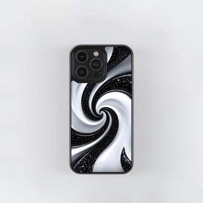 Starlight Monochrome Swirl Glass Case